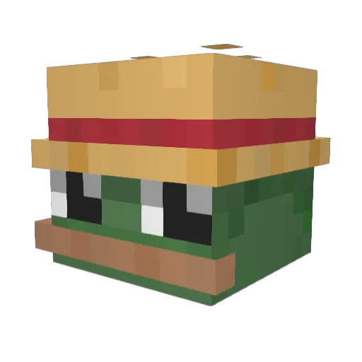 Zostexx Minecraft avatar head, 3D render