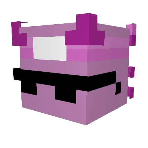Zotorius Minecraft avatar head, 3D render