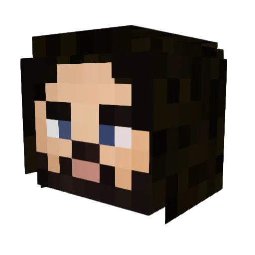 Zotoun Minecraft avatar head, 3D render