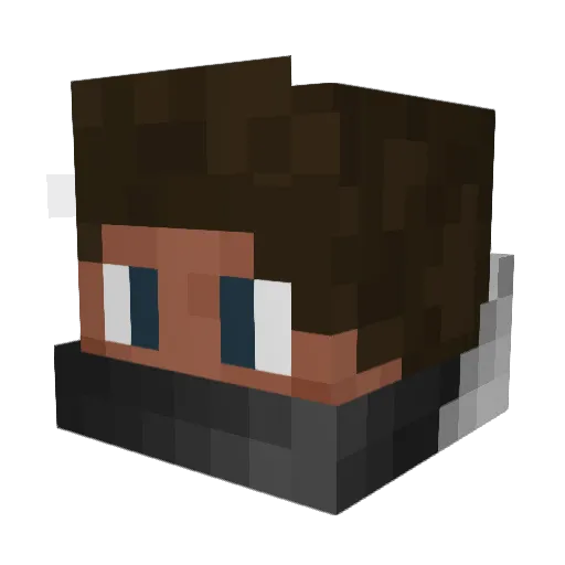 Zotting Minecraft avatar head, 3D render