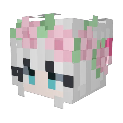 ZouDo Minecraft avatar head, 3D render