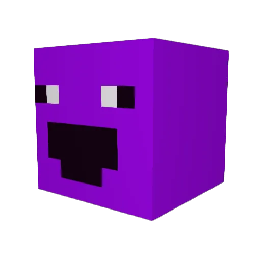 ZouFe Minecraft avatar head, 3D render