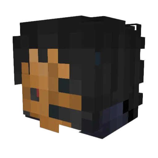 Zouloutchaing Minecraft avatar head, 3D render
