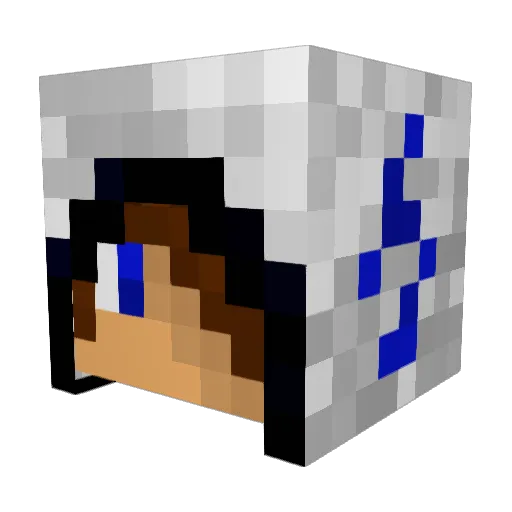 Zoumag27 Minecraft avatar head, 3D render