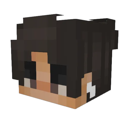 Zouzy66 Minecraft avatar head, 3D render
