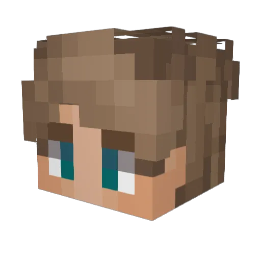 Zovik Minecraft avatar head, 3D render