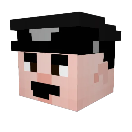 Zovix Minecraft avatar head, 3D render