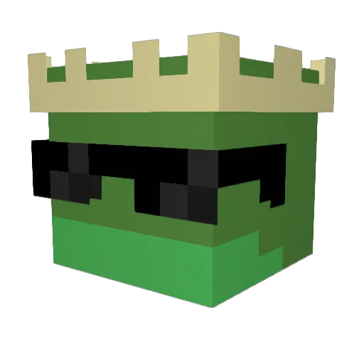 Zowieif Minecraft avatar head, 3D render