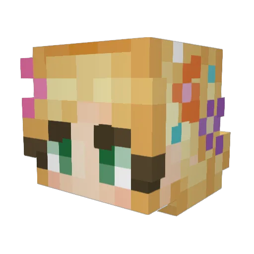 ZowiezoZoe Minecraft avatar head, 3D render