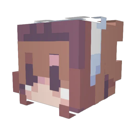Zowur Minecraft avatar head, 3D render
