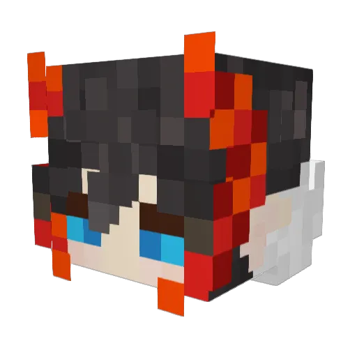 Zoxgars Minecraft avatar head, 3D render