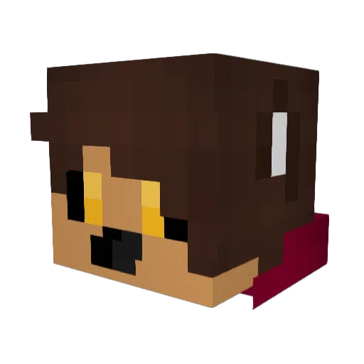 Zoxiry Minecraft avatar head, 3D render