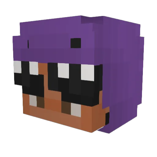 Zoyr Minecraft avatar head, 3D render