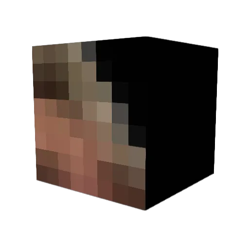 Zozam Minecraft avatar head, 3D render