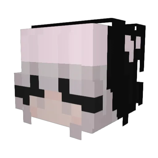 Zozia_ Minecraft avatar head, 3D render