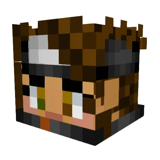 ZozoBunz Minecraft avatar head, 3D render