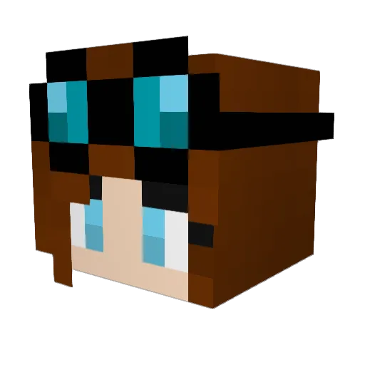 Zozocupcakeo Minecraft avatar head, 3D render
