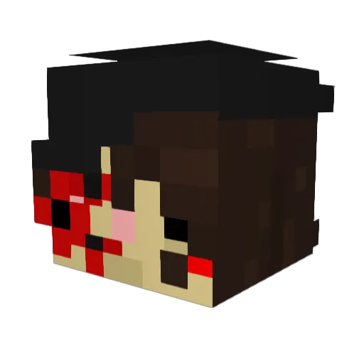 Zozoriol Minecraft avatar head, 3D render