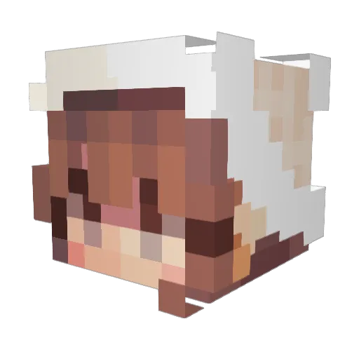Zpektr Minecraft avatar head, 3D render