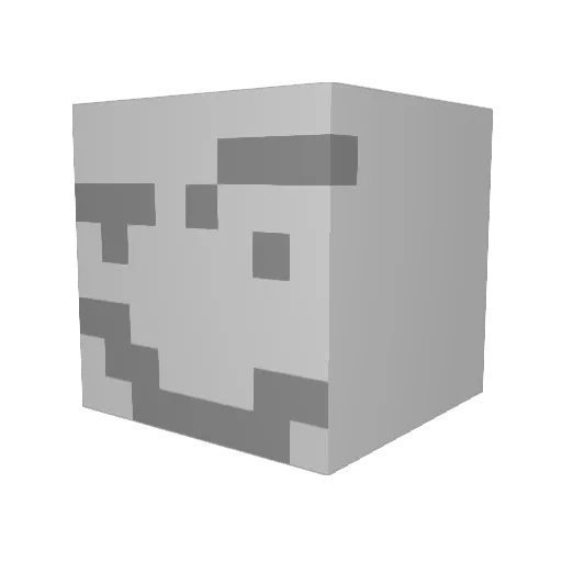 Zphyrr Minecraft avatar head, 3D render