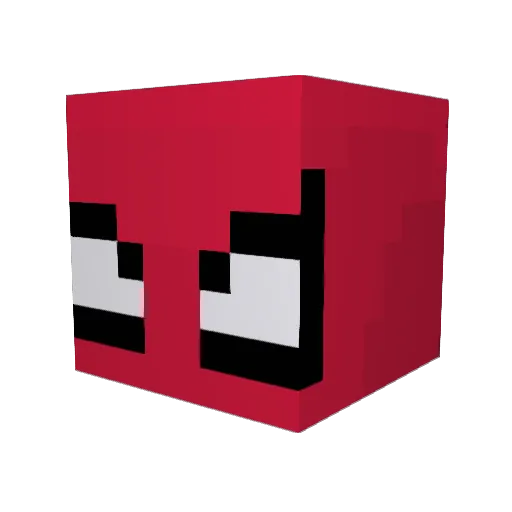 Zpookie Minecraft avatar head, 3D render