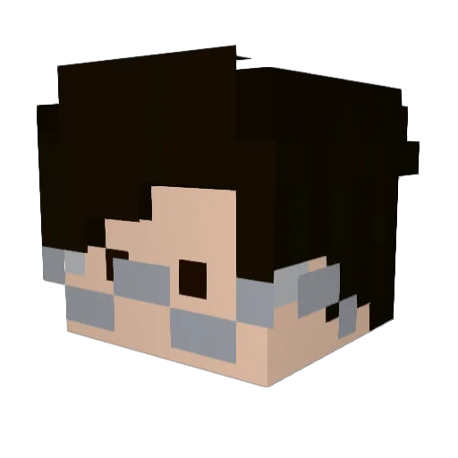Zpos_ Minecraft avatar head, 3D render