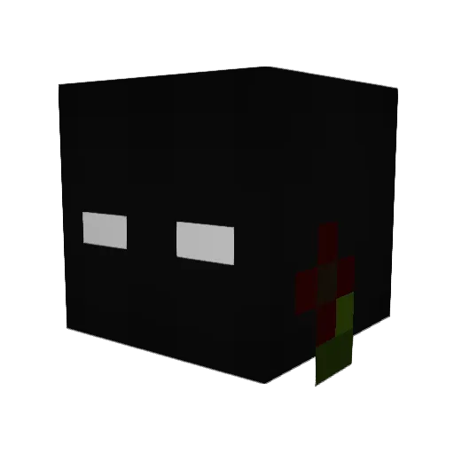 Zq_7 Minecraft avatar head, 3D render