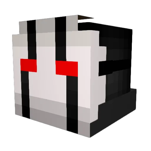 Zqkx Minecraft avatar head, 3D render