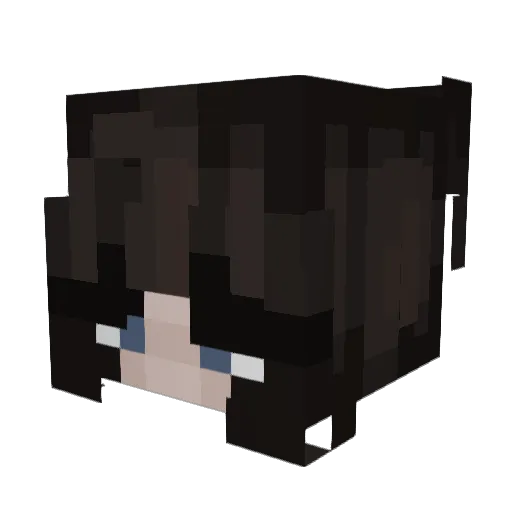 Zqrzz Minecraft avatar head, 3D render