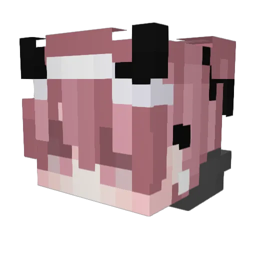 Zqshiki Minecraft avatar head, 3D render