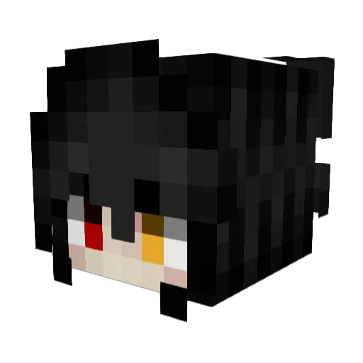 Zquy Minecraft avatar head, 3D render