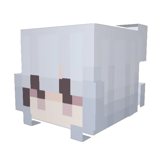 ZqxOnTop Minecraft avatar head, 3D render