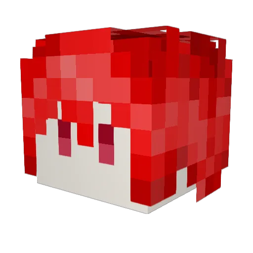 Zqyyyyy Minecraft avatar head, 3D render
