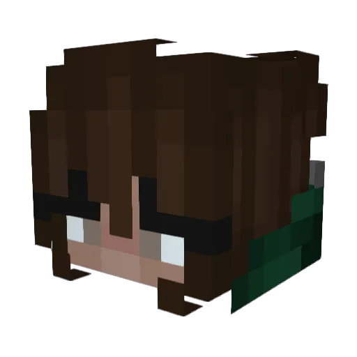 Zraco_ Minecraft avatar head, 3D render