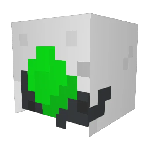 Zradrron Minecraft avatar head, 3D render