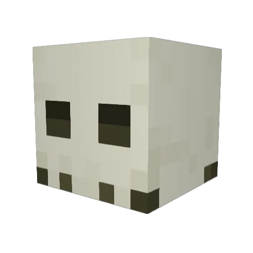 Zraii Minecraft avatar head, 3D render