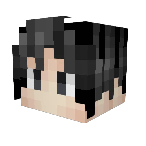 Zranne Minecraft avatar head, 3D render