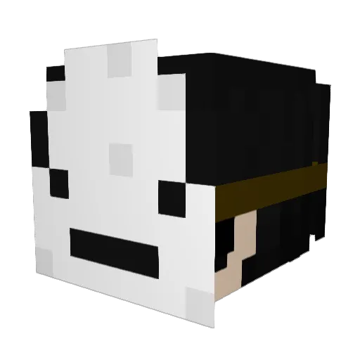 Zreng Minecraft avatar head, 3D render