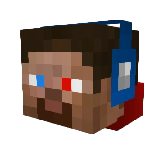 Zrixer Minecraft avatar head, 3D render