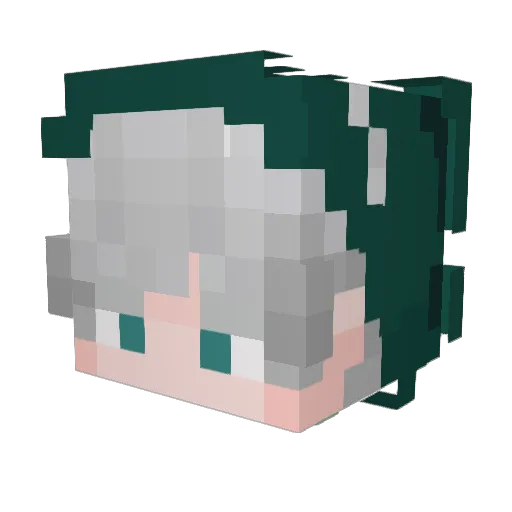 Zriz Minecraft avatar head, 3D render