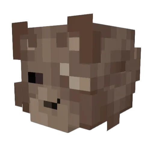 Zrket Minecraft avatar head, 3D render