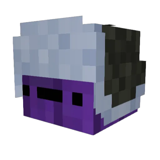 Zrqn Minecraft avatar head, 3D render