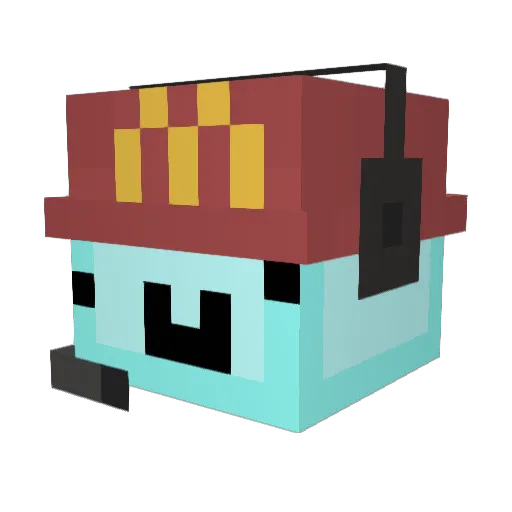 Zrrch Minecraft avatar head, 3D render