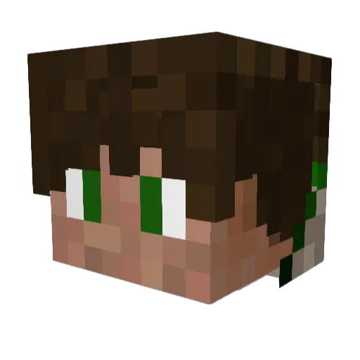 Zrro_ Minecraft avatar head, 3D render