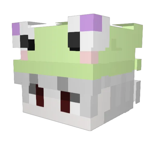 Zrux Minecraft avatar head, 3D render