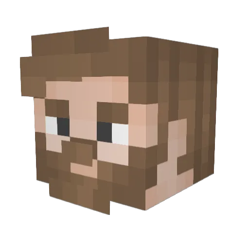 Zsambo Minecraft avatar head, 3D render