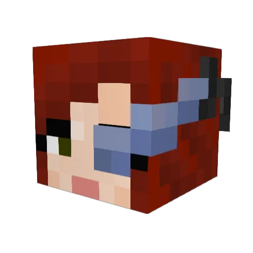 Zshara Minecraft avatar head, 3D render