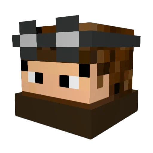 Zshepp Minecraft avatar head, 3D render