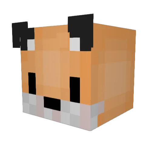 Zsokker Minecraft avatar head, 3D render