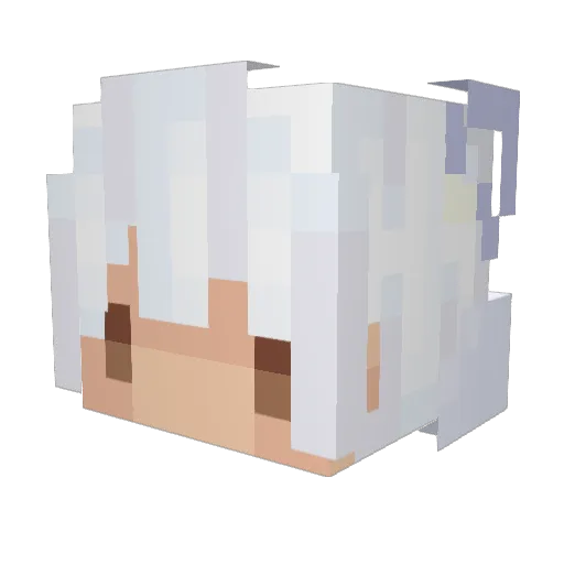 Zsraain Minecraft avatar head, 3D render
